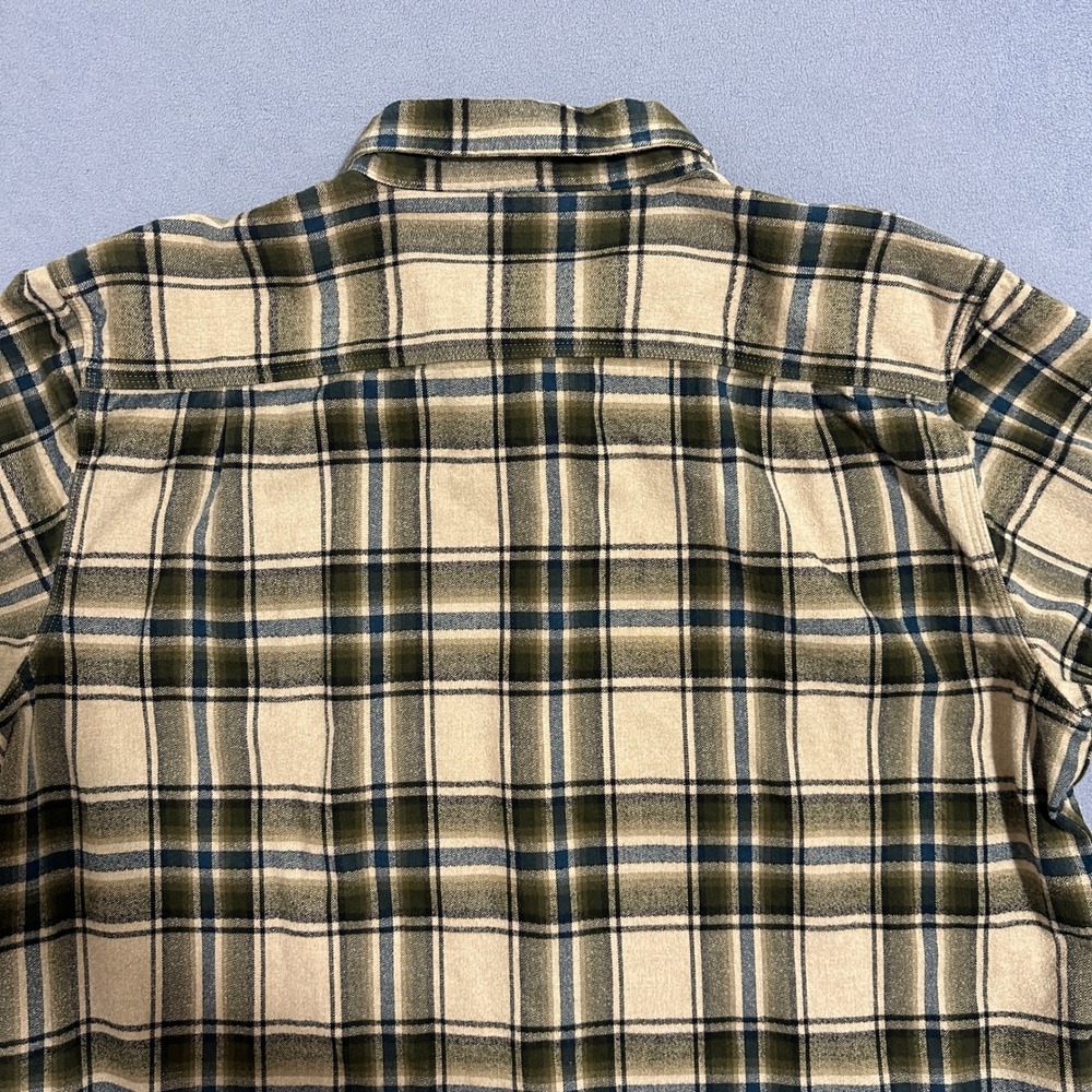Carhartt Plaid Flannel Button Down Shirt Original Fit Green Tan Mens Size XL - Picture 9 of 13